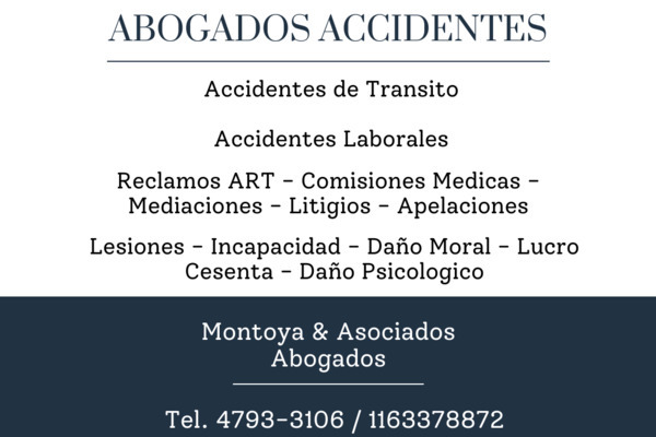 Abogados Accidentes de transito y laborales - Que reclamar? Como reclamar?