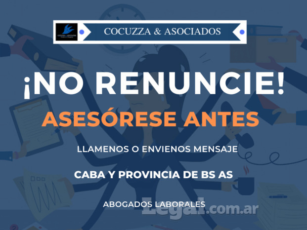 ¡NO RENUNCIE! ASESÓRESE ANTES